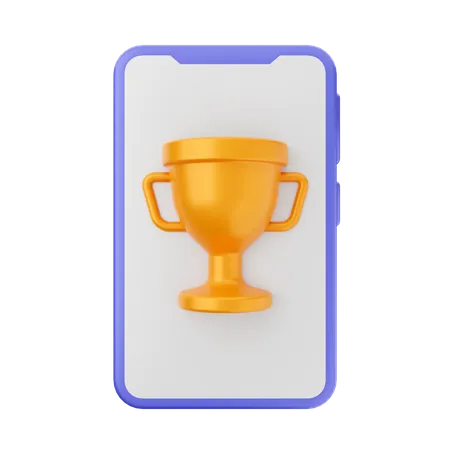 Online Trophy  3D Icon