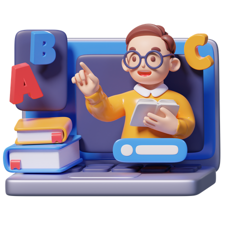 Online Tutor  3D Icon