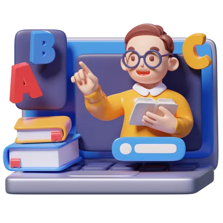 Online Tutor  3D Icon