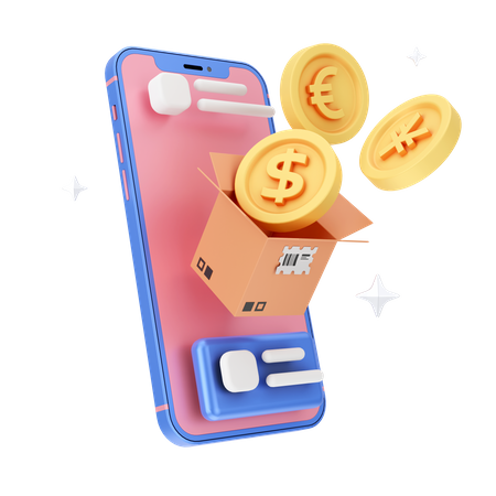 Online Unboxing Currencies  3D Icon