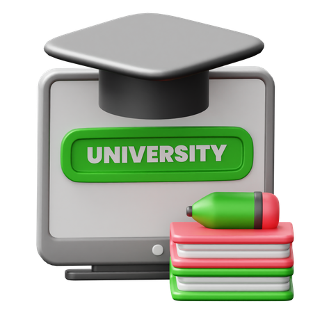 Online-Universität  3D Icon