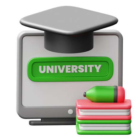 Online University  3D Icon