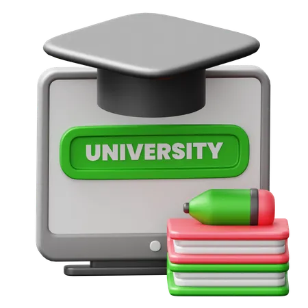 Online University  3D Icon