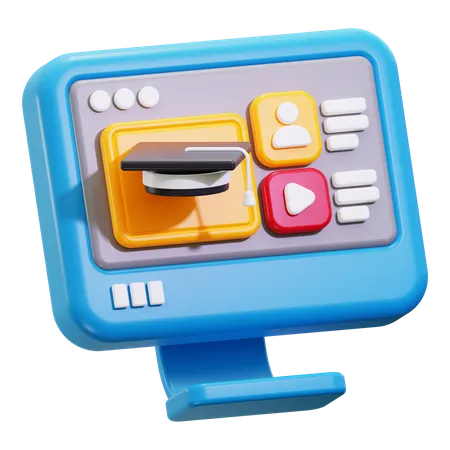 Online-Unterricht  3D Icon