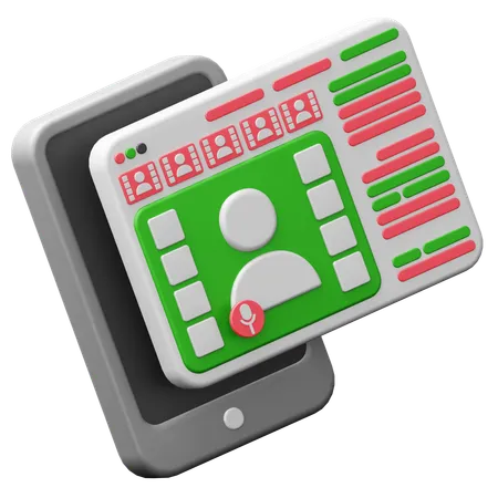 Online-Unterricht  3D Icon