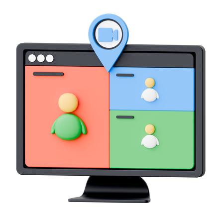 Online-Unterricht  3D Icon