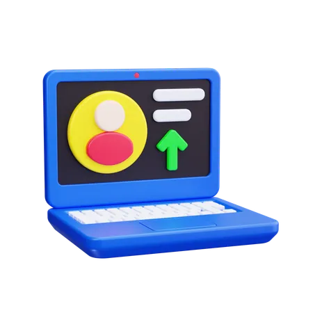 Online Upload Cv  3D Icon