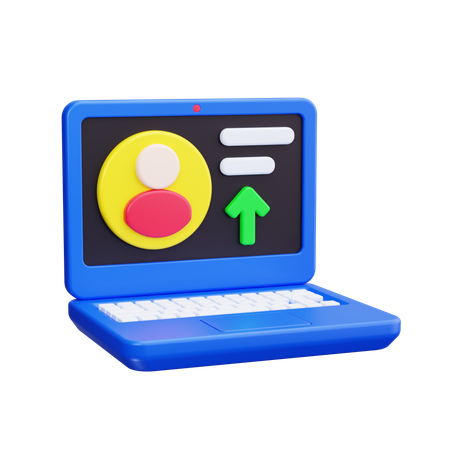 Online Upload Cv  3D Icon