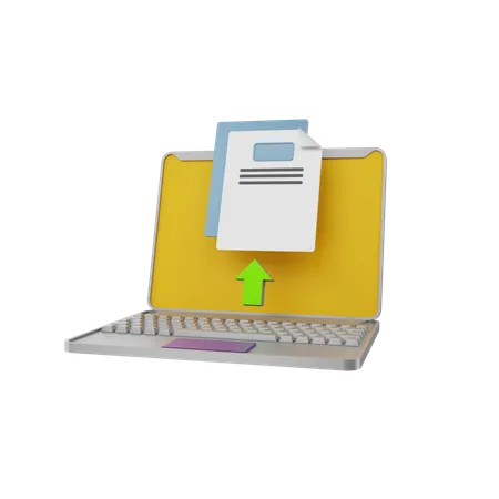 Online Upload File  3D Icon