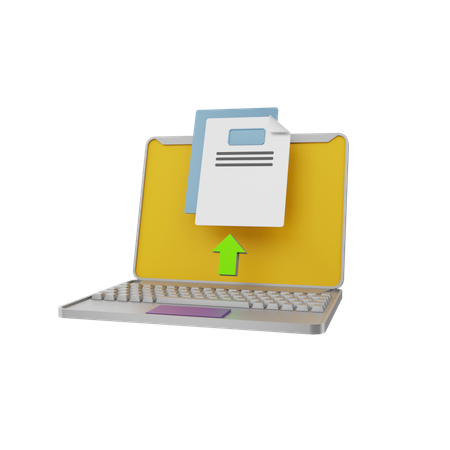 Online Upload File  3D Icon