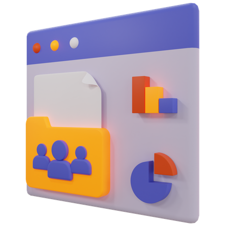 Online User Information 3D Icon