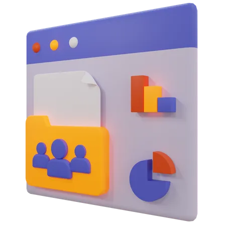 Online User Information  3D Icon