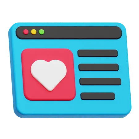 Online Valentine  3D Icon