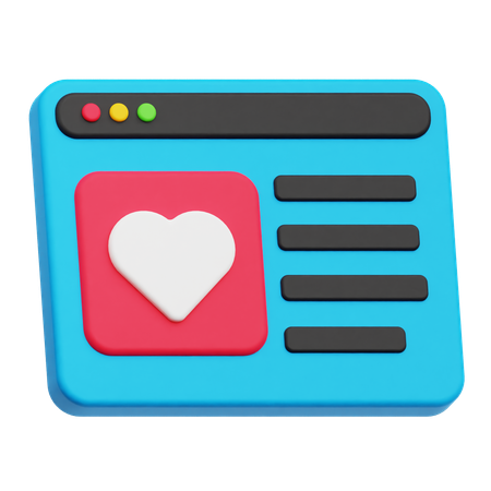 Online-Valentinstag  3D Icon