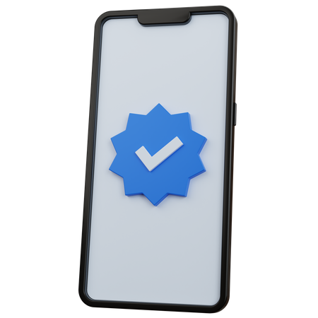 Online Verified Sign  3D Icon