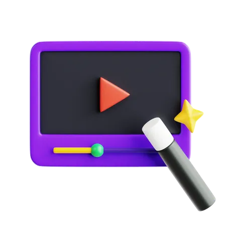 Online-Video  3D Icon