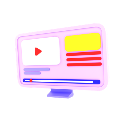 Online-Video  3D Icon