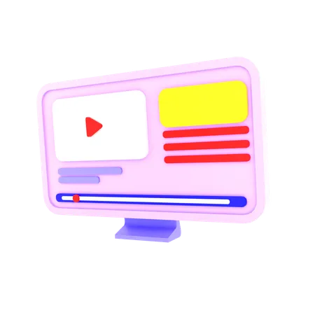 Online-Video  3D Icon