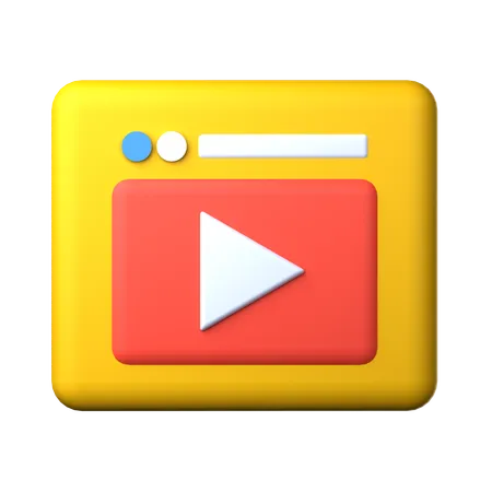 Online-Video  3D Icon