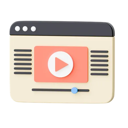 Online Video  3D Icon