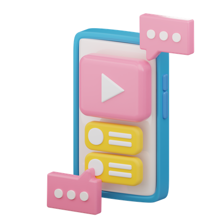 Online Video  3D Icon