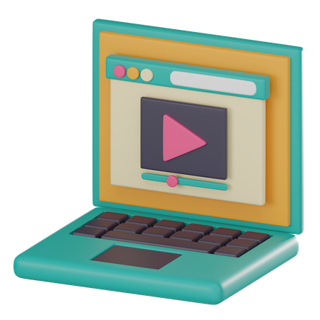 Online Video  3D Icon