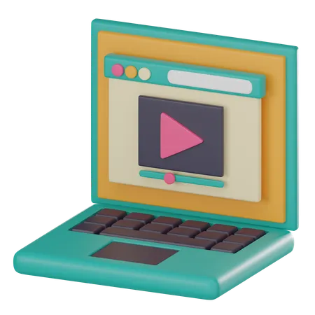 Online Video  3D Icon