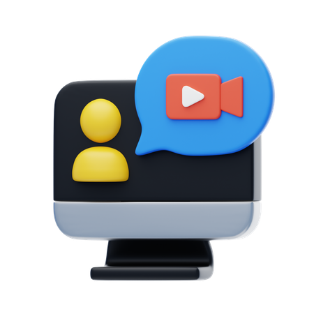 Online Video  3D Icon