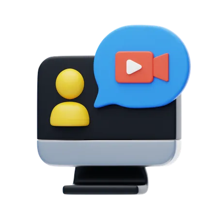 Online Video  3D Icon