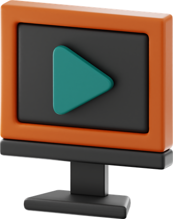 Online Video  3D Icon