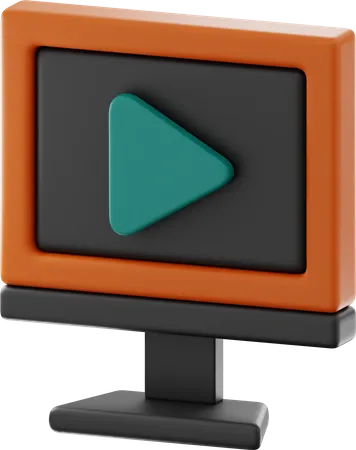 Online Video  3D Icon