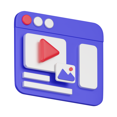 Online Video  3D Icon