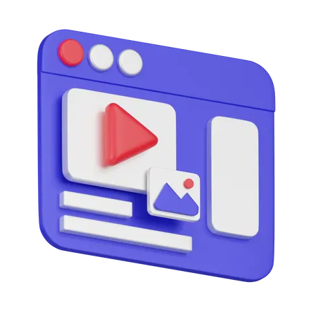 Online Video  3D Icon