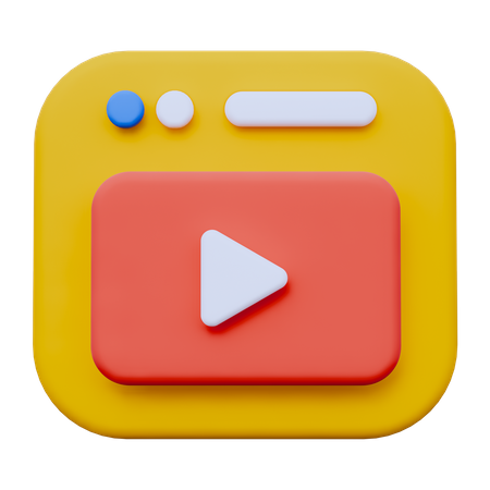 Online Video  3D Icon