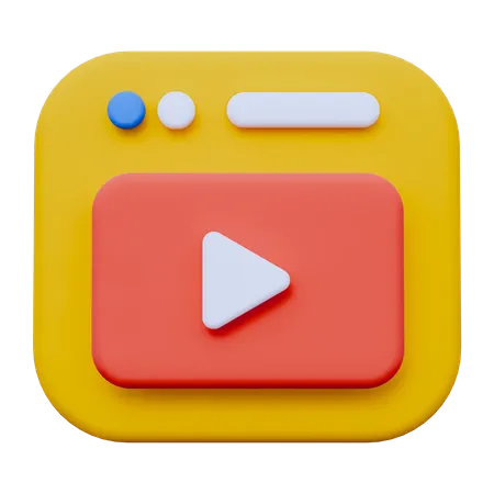 Online Video  3D Icon