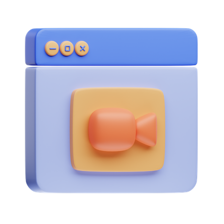 Online Video  3D Icon