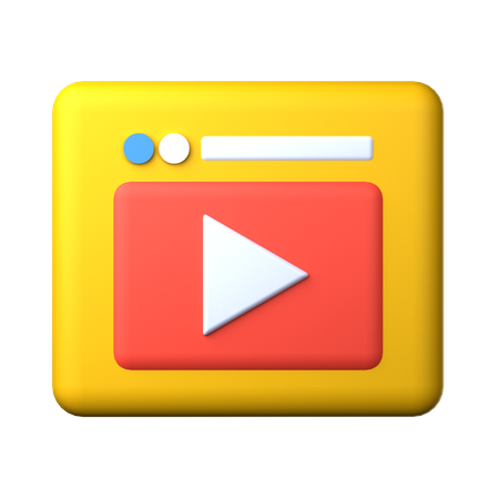 Online Video  3D Icon