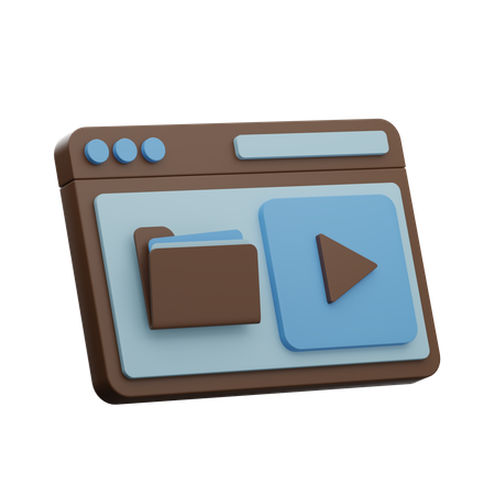 Online Video  3D Icon