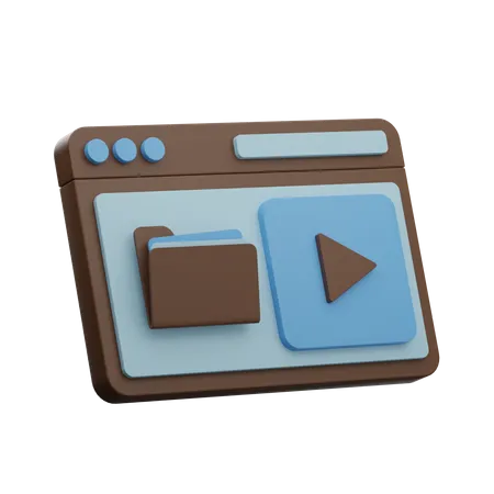 Online Video  3D Icon