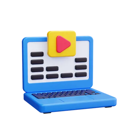 Online video  3D Icon