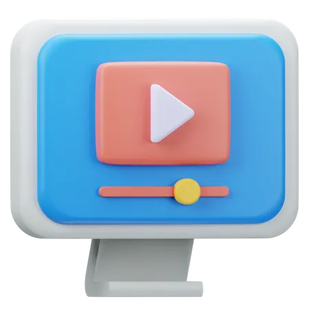 Online Video  3D Icon