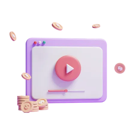 Online Video  3D Icon