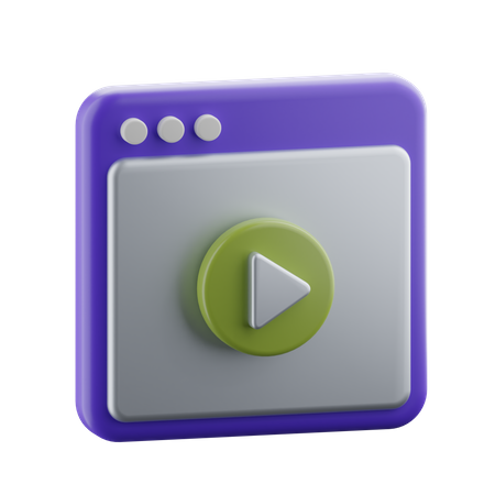 Online Video  3D Icon