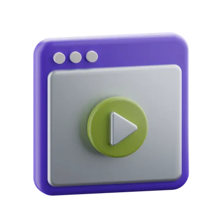 Online Video  3D Icon