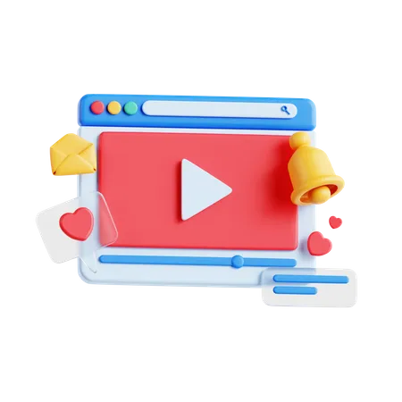 Online Video  3D Icon