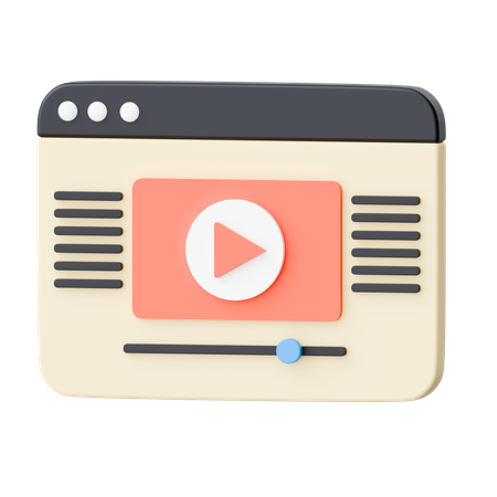 Online-Video  3D Icon
