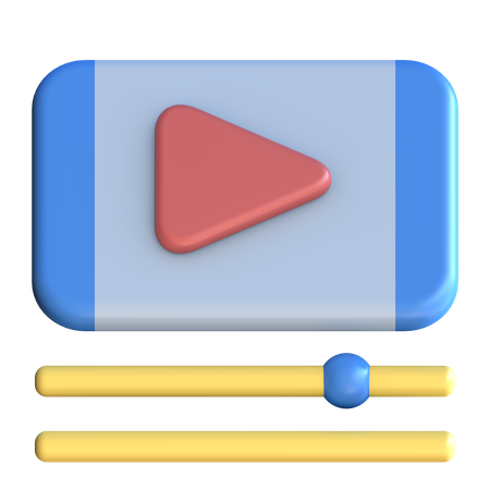Online Video  3D Icon