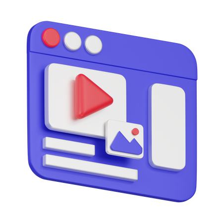 Online Video  3D Icon
