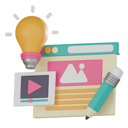 Online Video  3D Icon