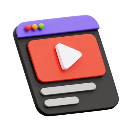 Online Video  3D Icon